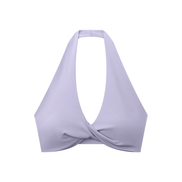 Pleated Halter Sports Bra