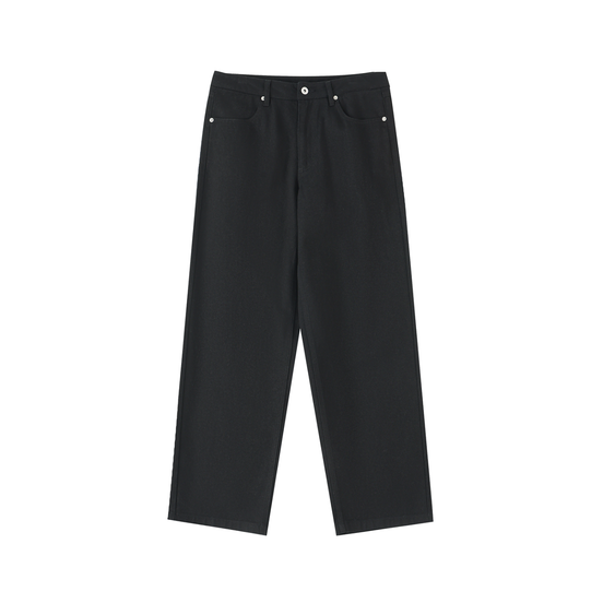 Cotton Straight-Leg Pants
