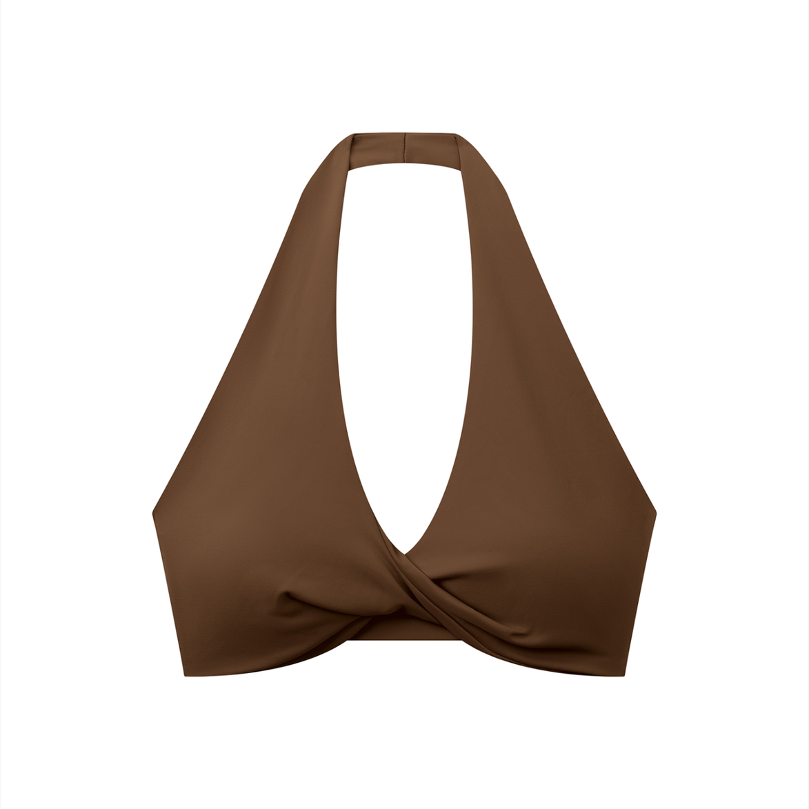 Pleated Halter Sports Bra