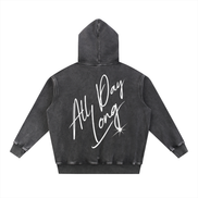 Washed Hoodie - All Day Long