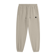 Classic Fleece Joggers Front View Beige Apricot