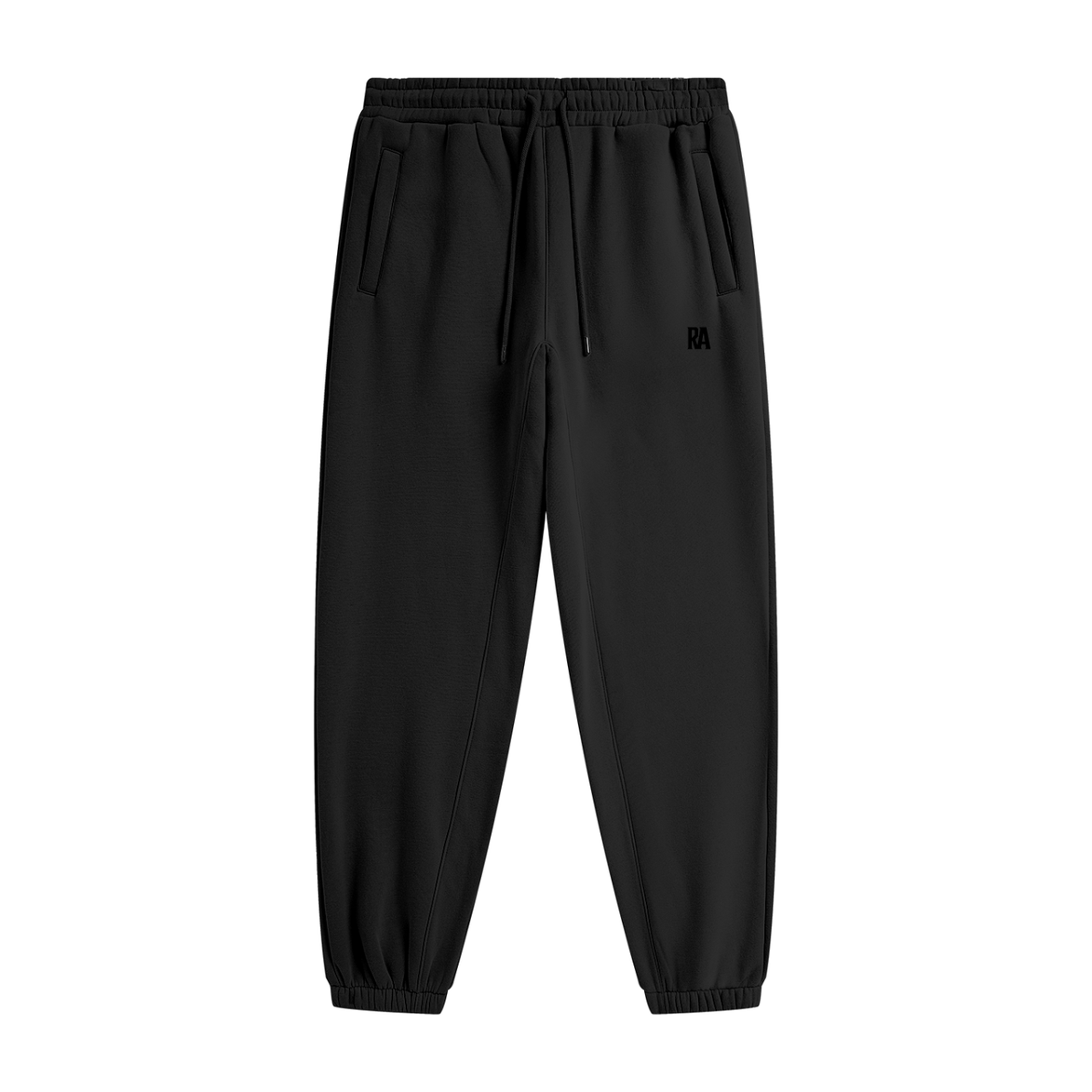 Classic Fleece Joggers Front View Black