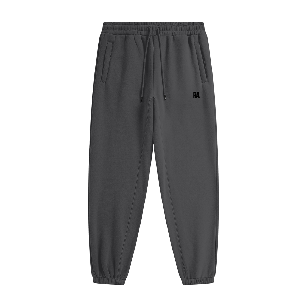 Classic Fleece Joggers Front View Charcoal Gray