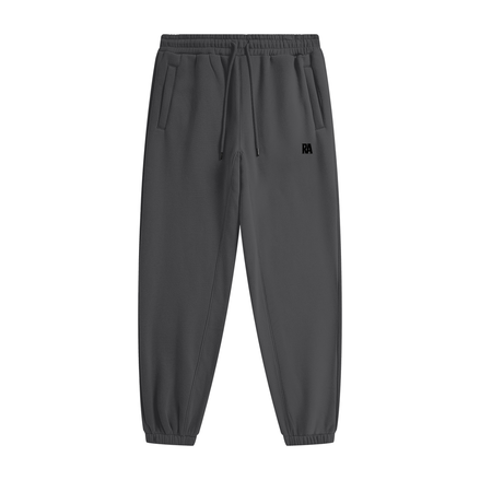 Classic Fleece Joggers Front View Charcoal Gray