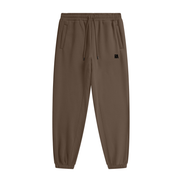 Classic Fleece Joggers Front View Dark Brown