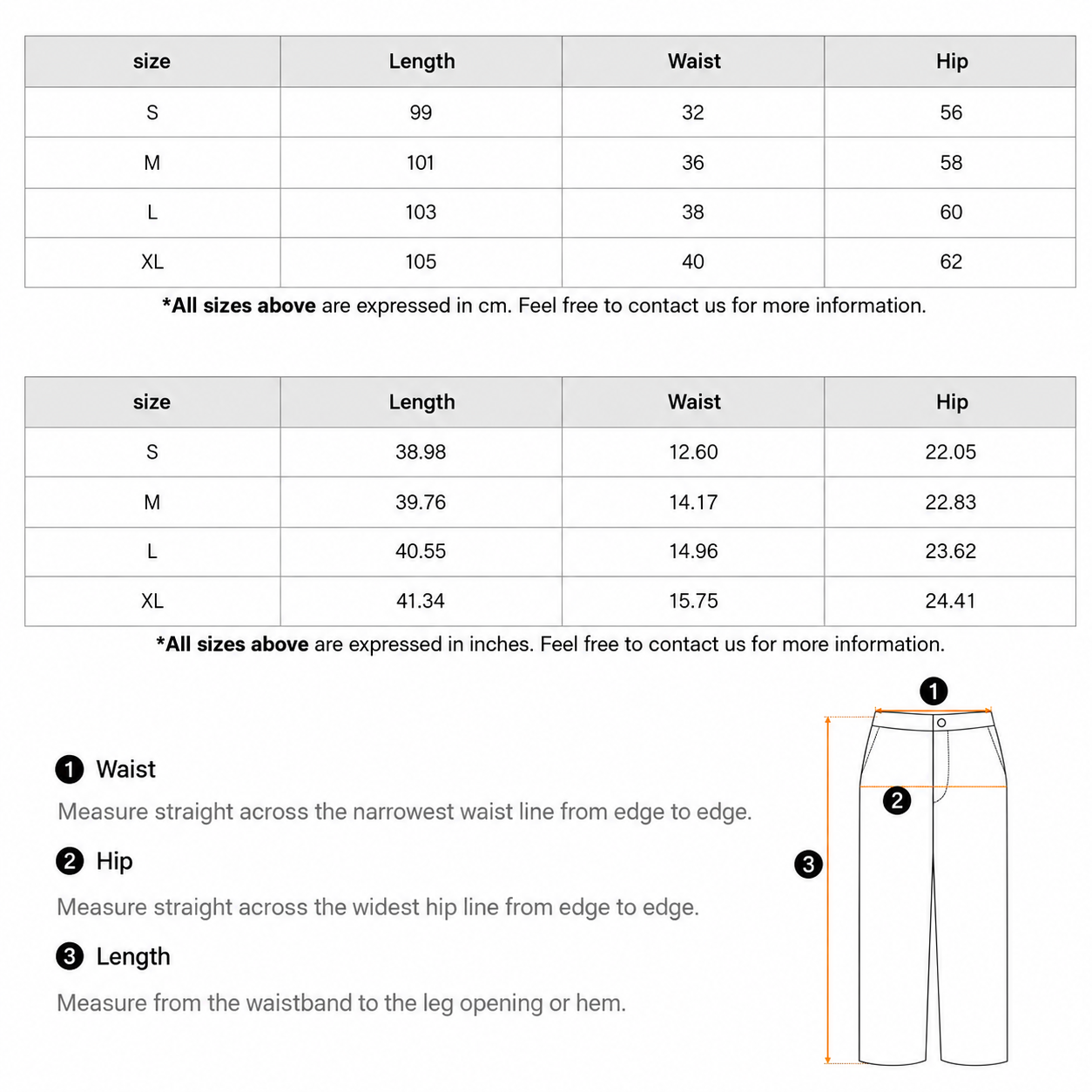 Heavyweight Classic Fleece Joggers Size Guide
