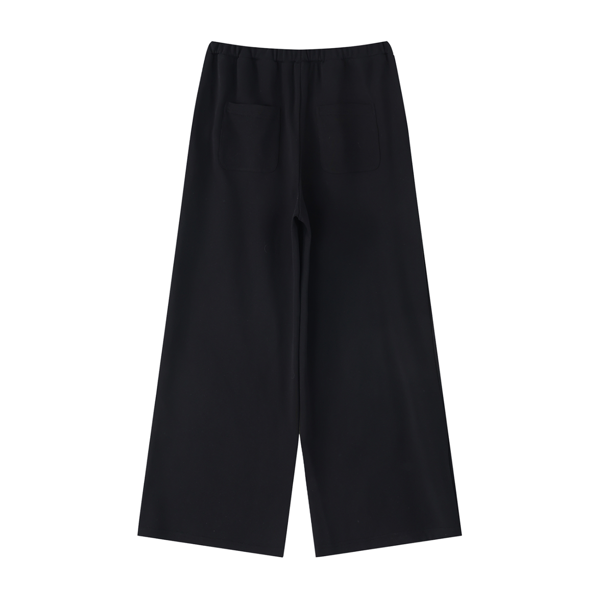 Cosy Baggy Sweatpants Back View Black
