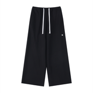 Cosy Baggy Sweatpants Front View Black