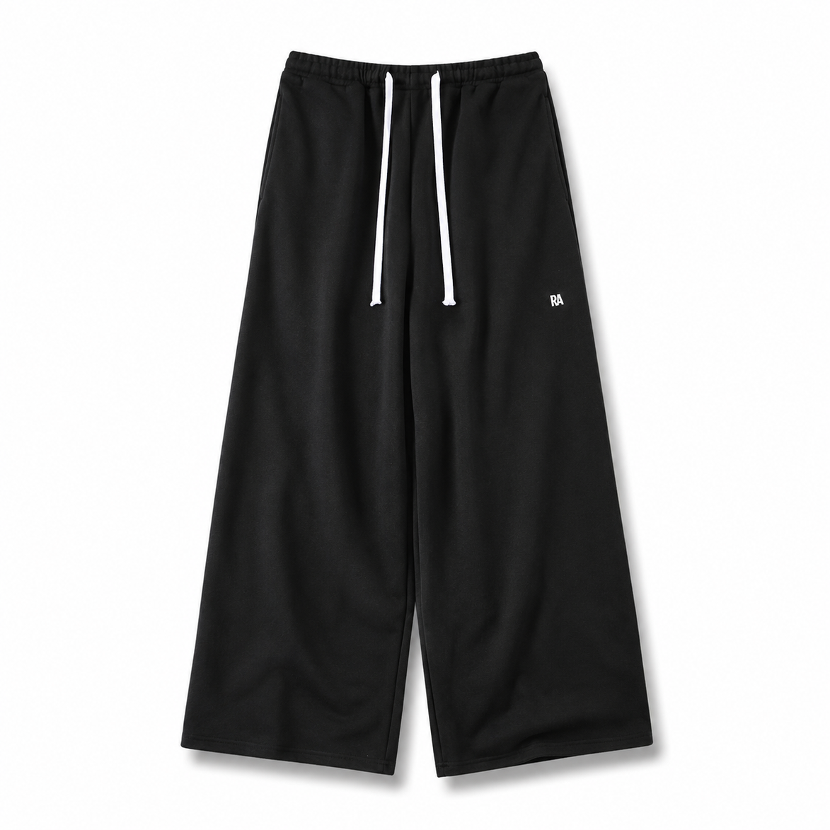Cosy_Baggy_Sweatpants_Front_View_Black Version