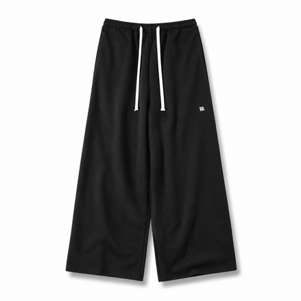 Cosy_Baggy_Sweatpants_Front_View_Black Version