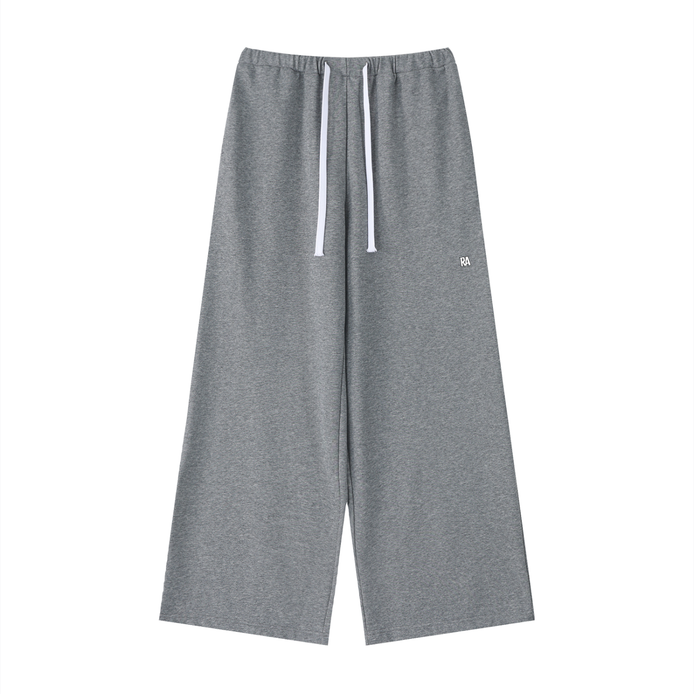 Cosy Baggy Sweatpants Front View Gray
