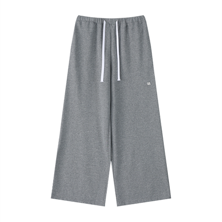 Cosy Baggy Sweatpants Front View Gray