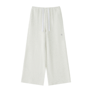 Cosy Baggy Sweatpants Front View Oat White