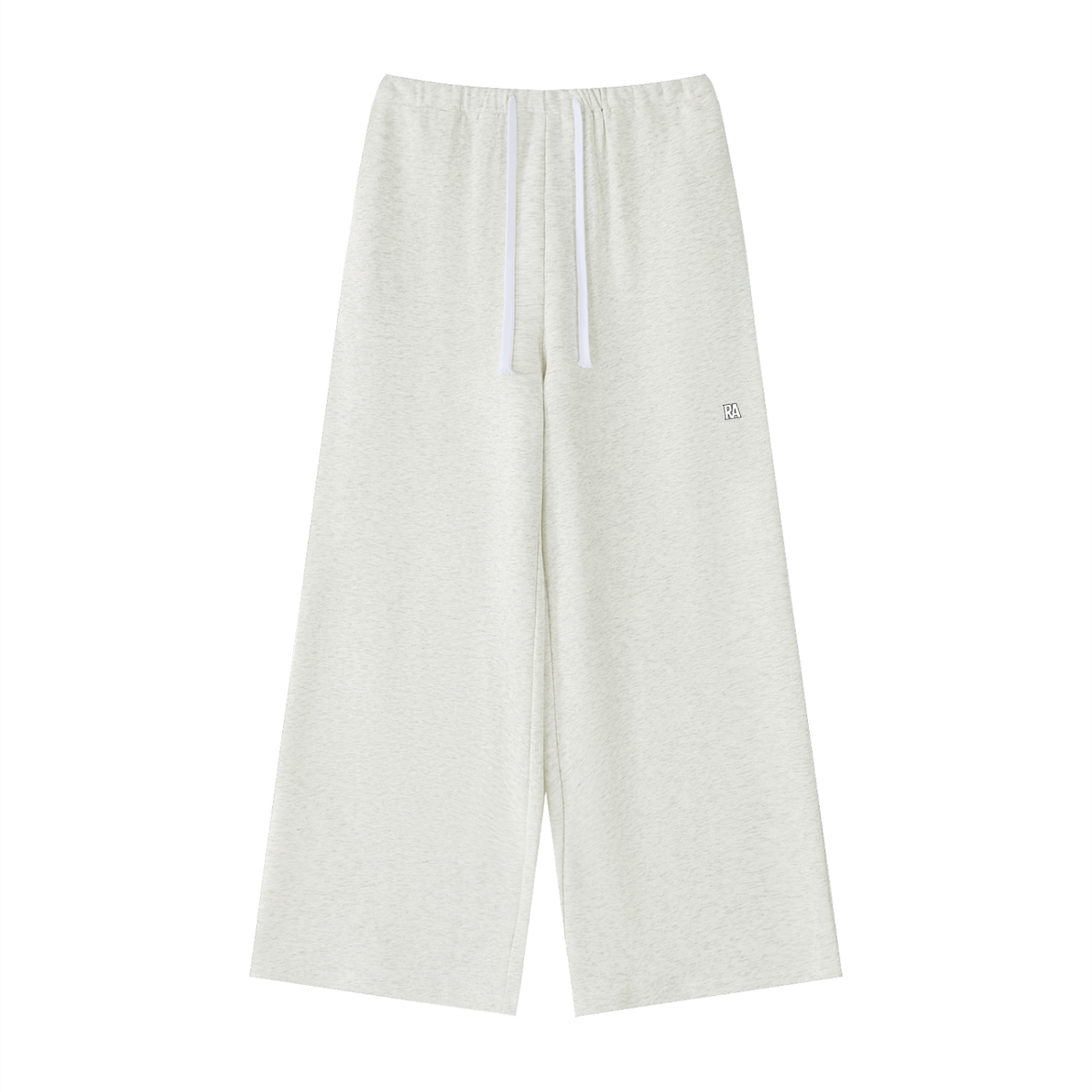 Cosy Baggy Sweatpants Front View Oat White