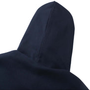 Navy blue cozy luxe hoodie back