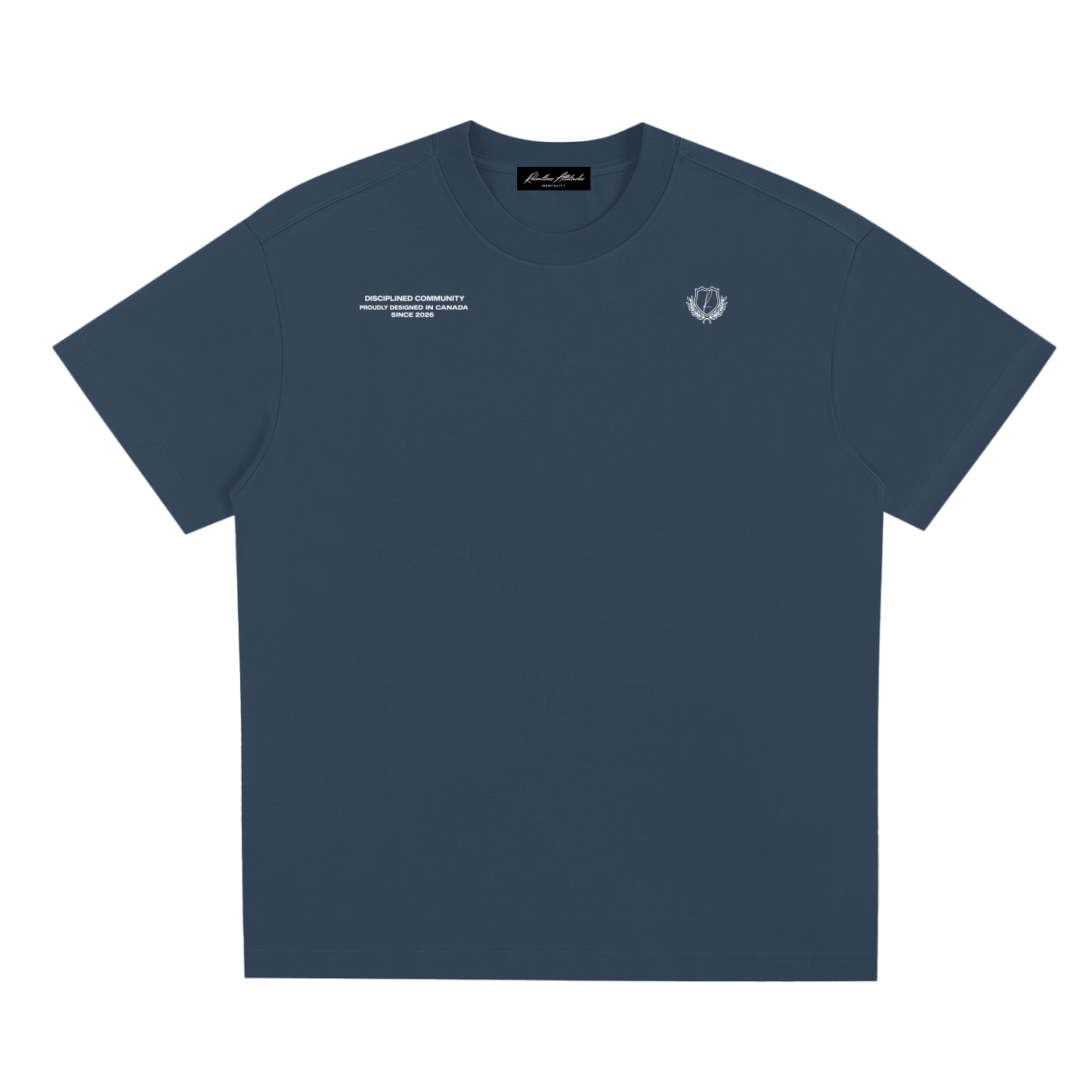 Disciplined Community Sorona T-Shirt midnight blue front