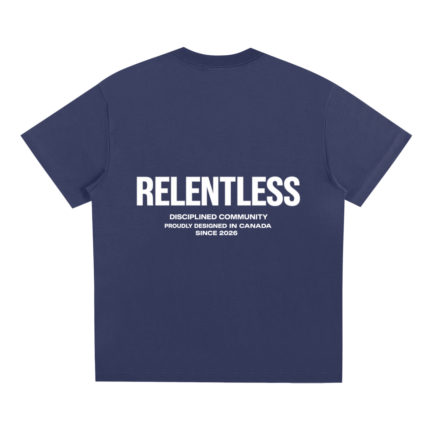 Disciplined Community Sorona T-Shirt navy blue back