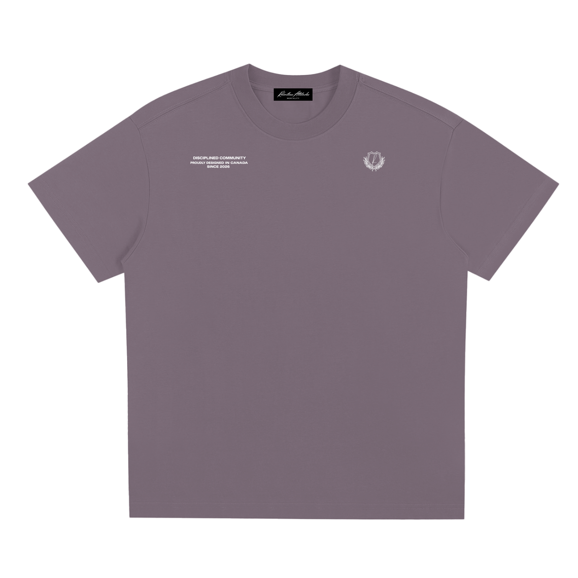 Disciplined Community Sorona T-Shirt plum purple front