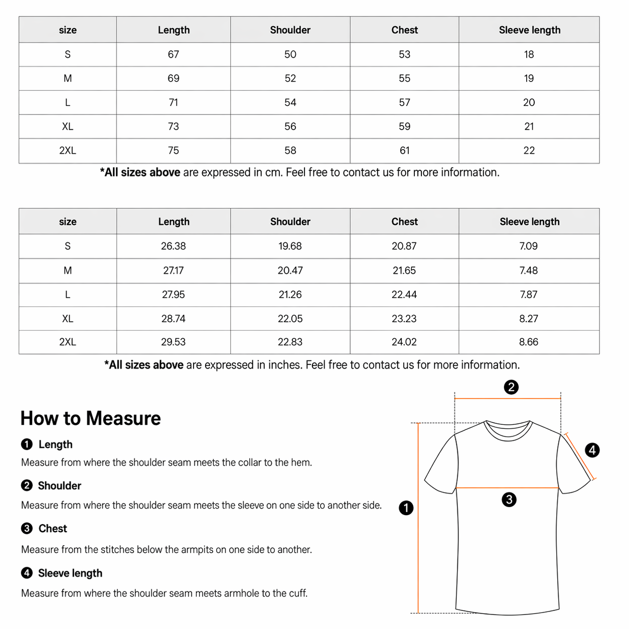 Disciplined Community Sorona T-Shirt's size guide