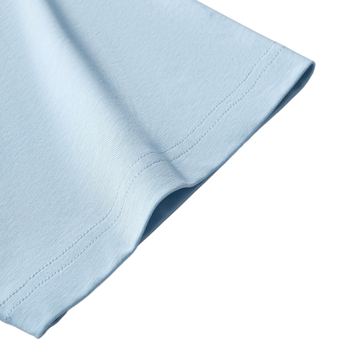 Disciplined Community Sorona sky blue T-Shirt's sleeve