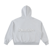 Fleeced Full-Zip Hoodie cement gray back