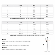 High-Waisted Leggings size guide