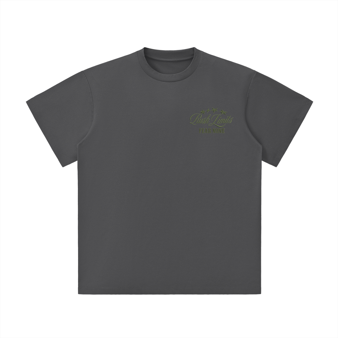 Lightweight T-Shirt Push Limits charcoal gray front
