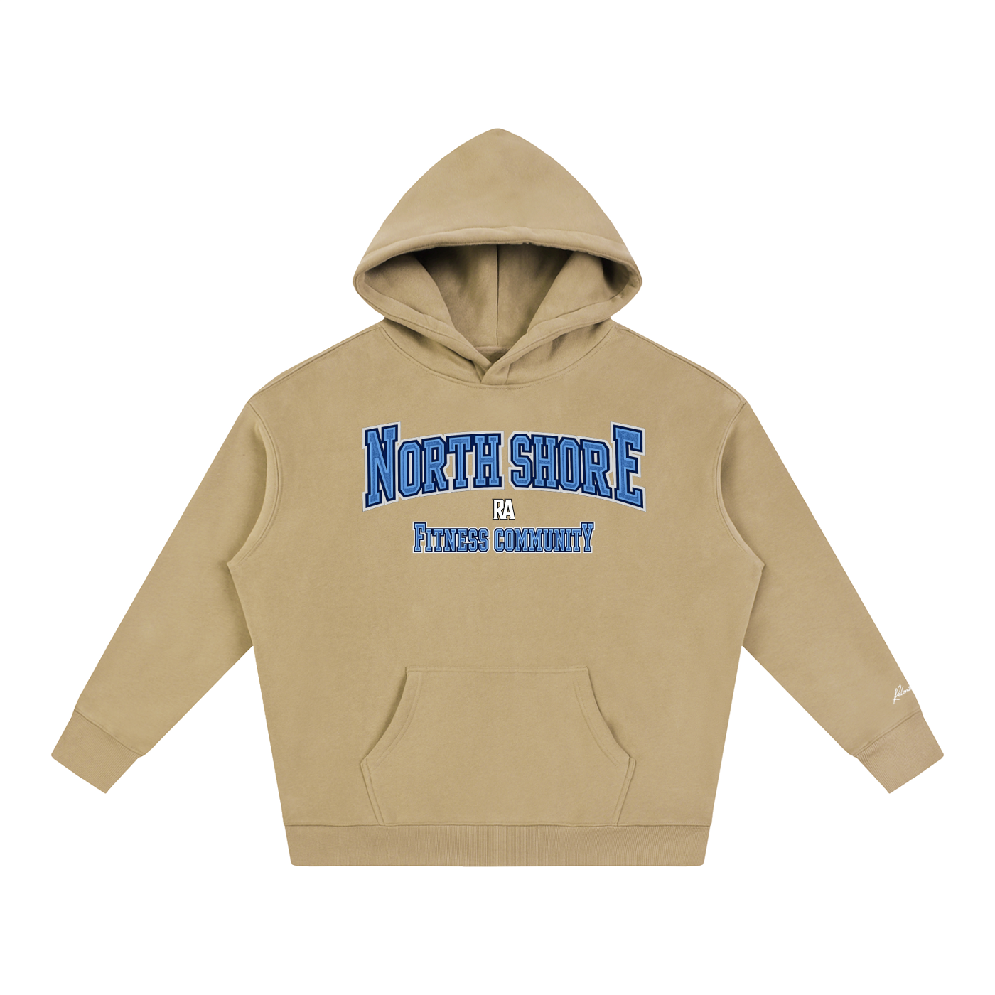 North Shore Heavyweight Hoodie Front View Biege