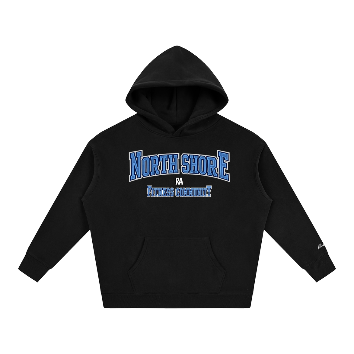 North Shore Heavyweight Hoodie Front View Black