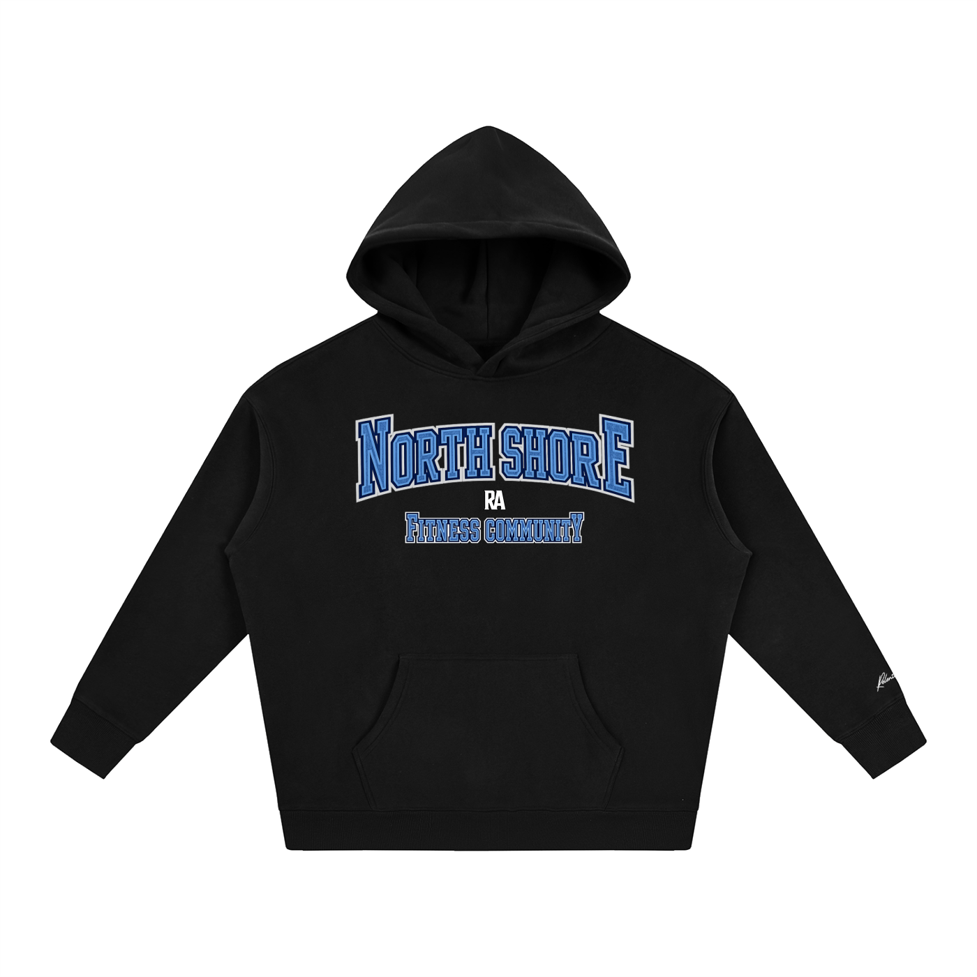 North Shore Heavyweight Hoodie Front View Black