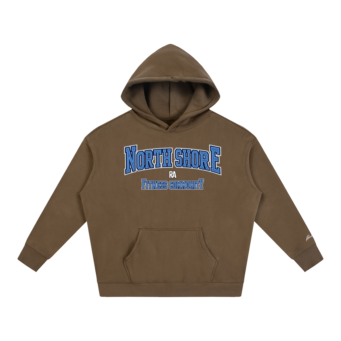 North Shore Heavyweight Hoodie Front View Brown