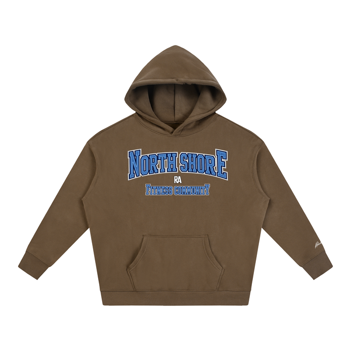 North Shore Heavyweight Hoodie Front View Brown