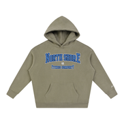 North Shore Heavyweight Hoodie Front View Gray Coffee