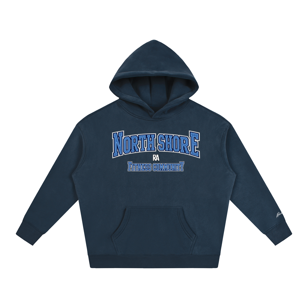 North Shore Heavyweight Hoodie Front View Navy Blue