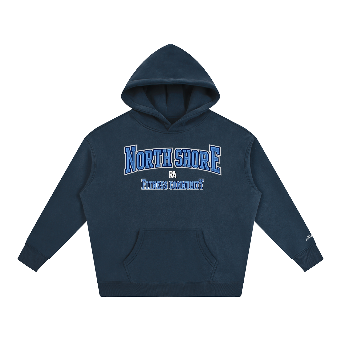North Shore Heavyweight Hoodie Front View Navy Blue