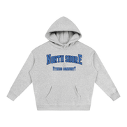 North Shore Heavyweight Hoodie Front View Silver Gray