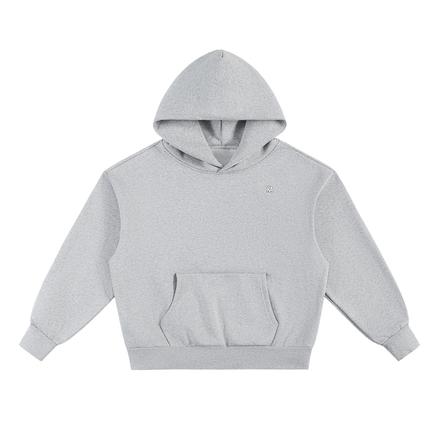 Official Member Hoodie Front View Flower Gray