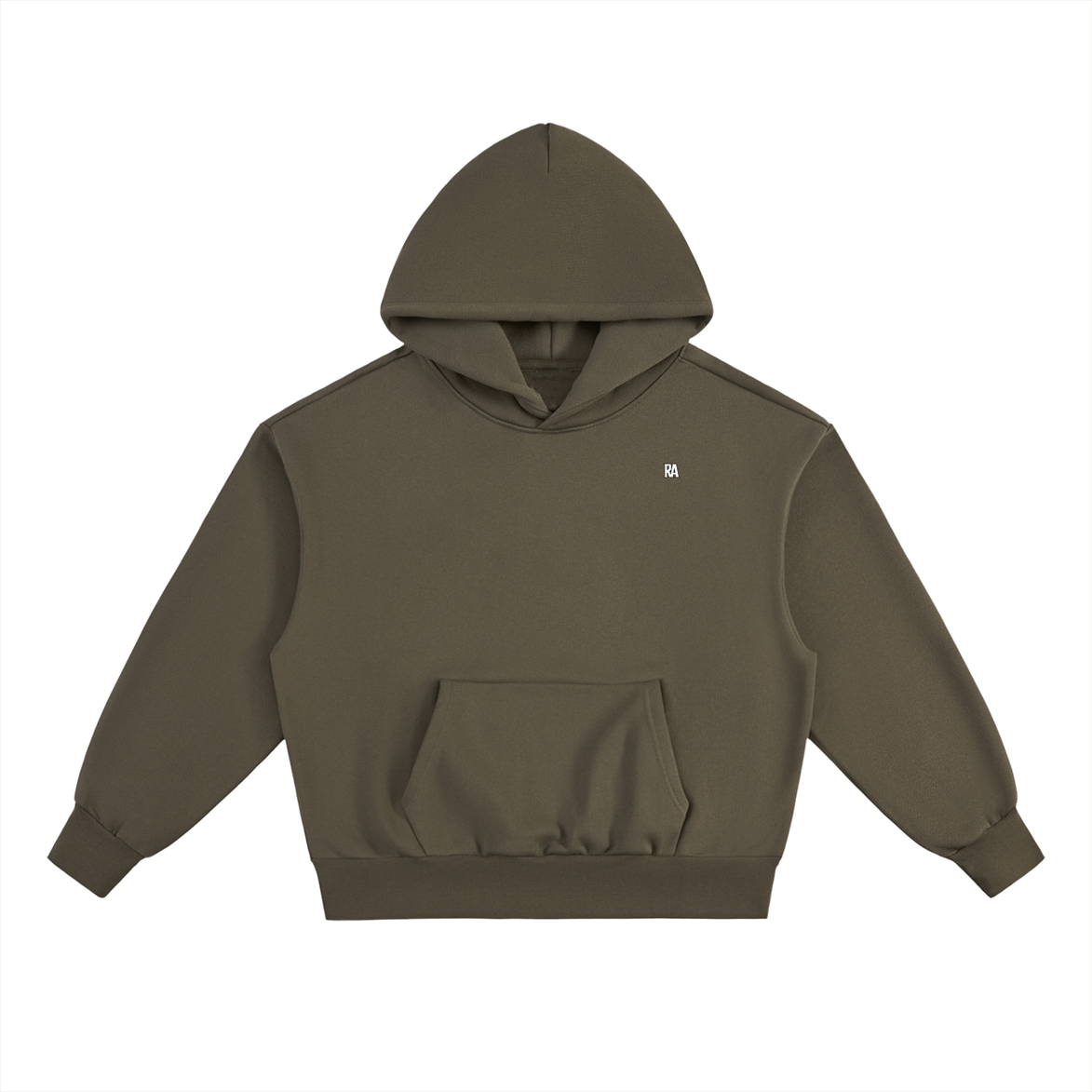 Official Member Hoodie Front View Olive Green