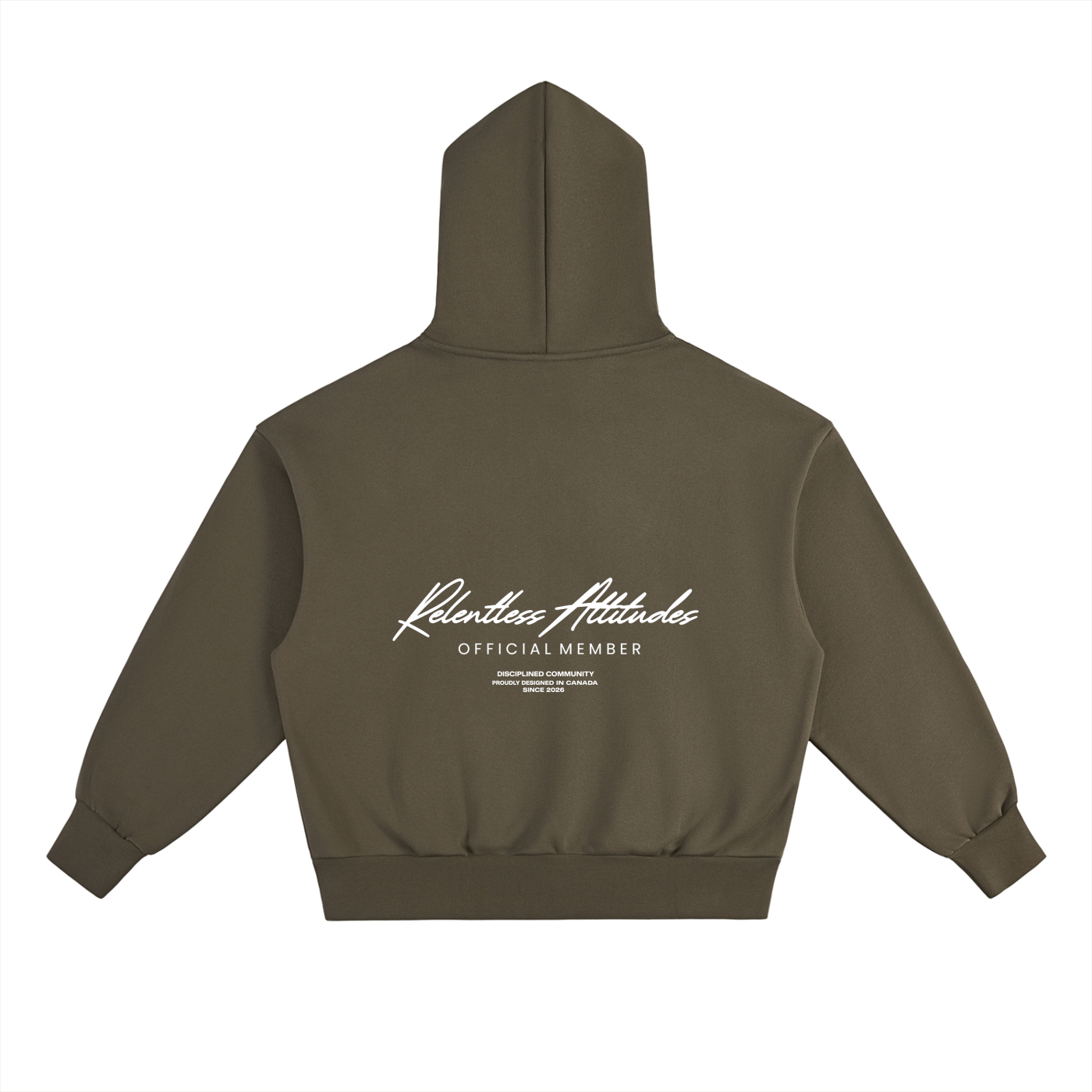 Official Member Hoodie olive green back