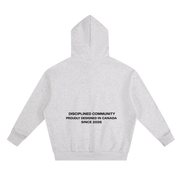 back of oat gray Originals Power Hoodie