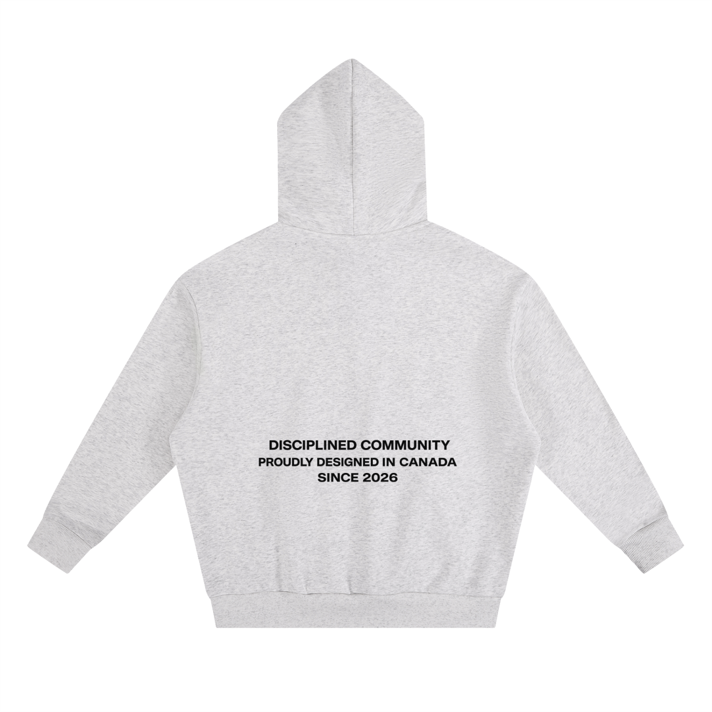 back of oat gray Originals Power Hoodie