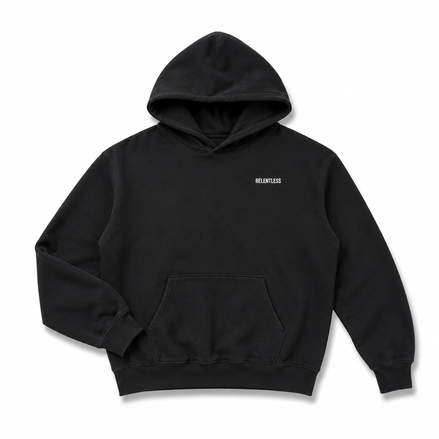 Standard Relentless Hoodie Black Front