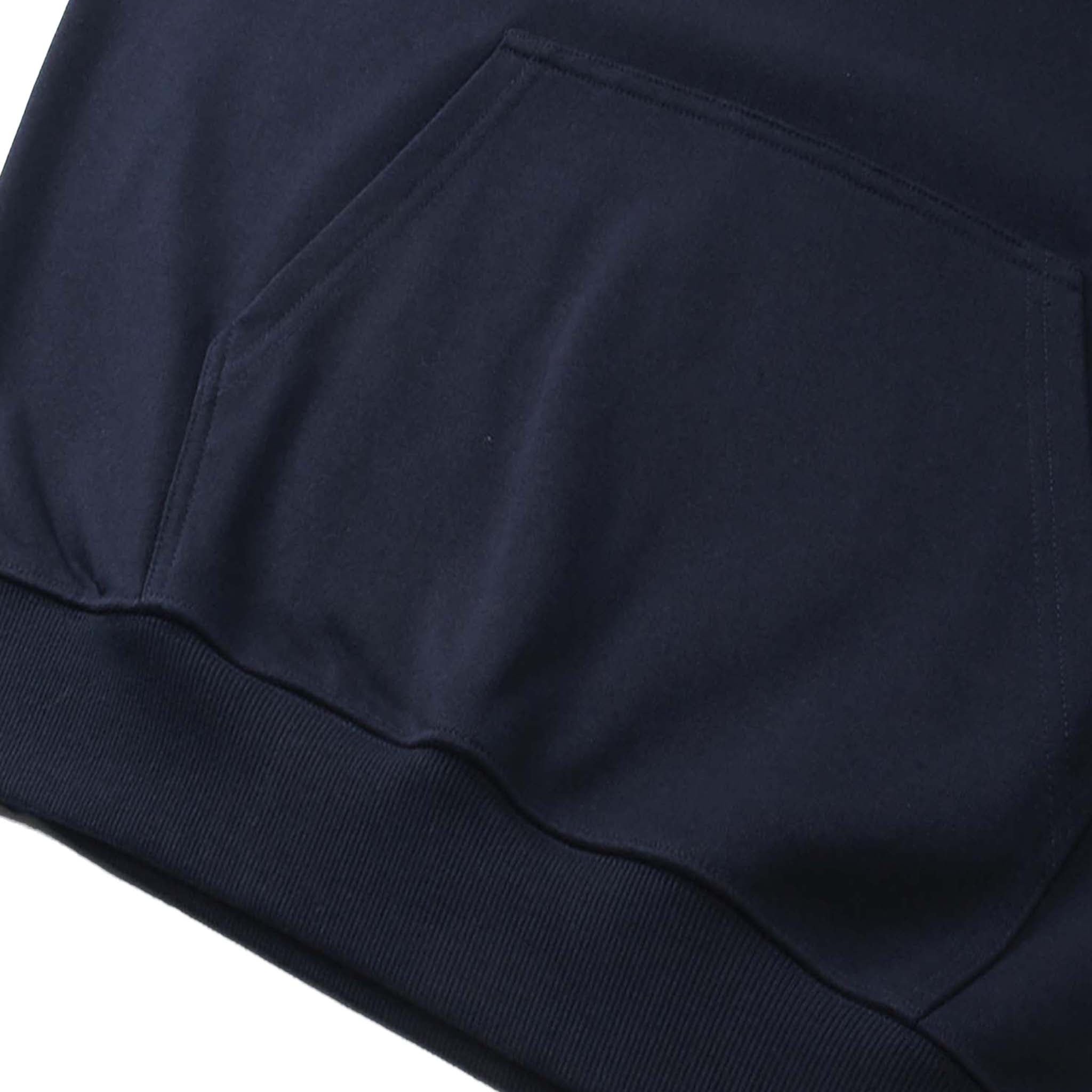 Navy blue Standard Relentless Hoodie's front pocket