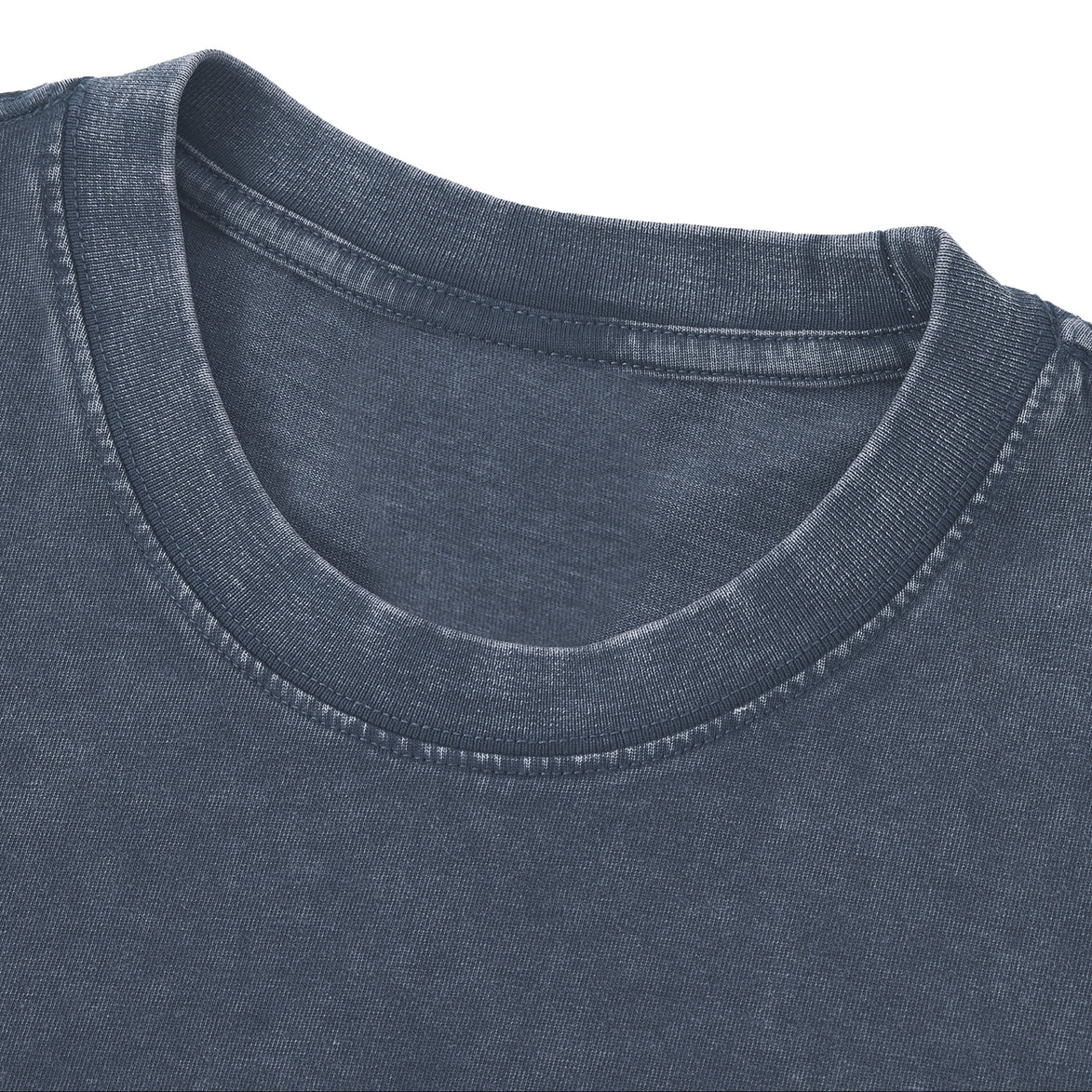 collar of a blue Vision Legacy T-Shirt