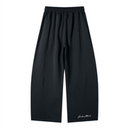Wide Leg Panel Sweatpants navy blue back