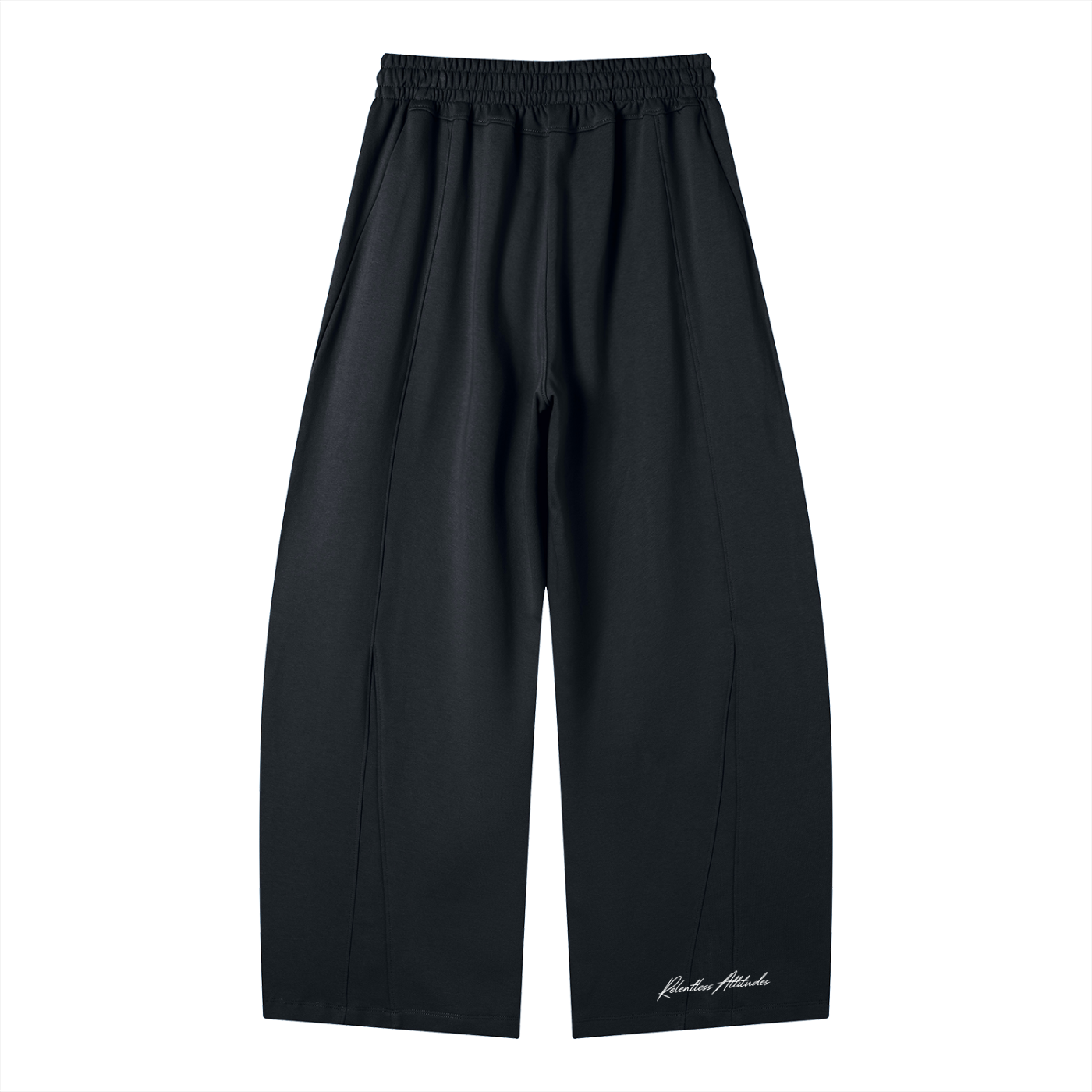 Wide Leg Panel Sweatpants navy blue back