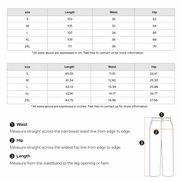 Wide Leg Panel Sweatpants size guide