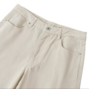 Cotton Straight-Leg Pants